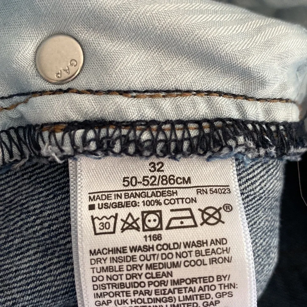 Gap denim button down mini skirt Sz 32 EUC